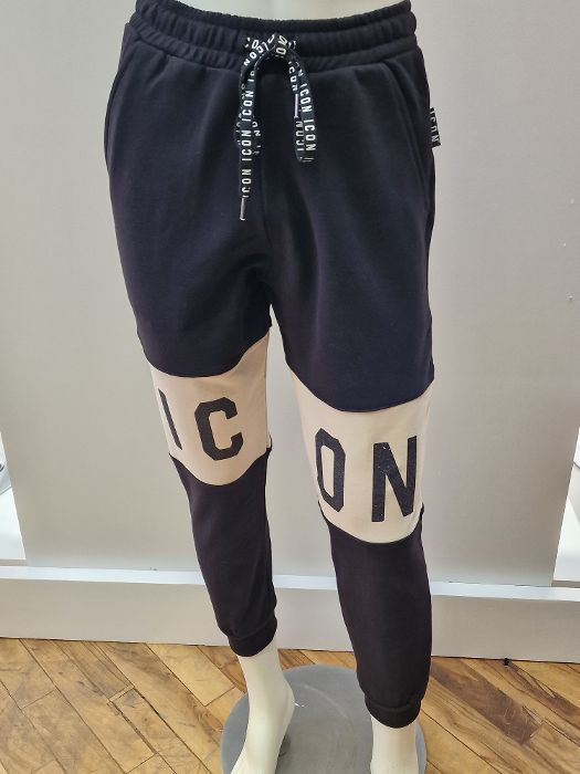 Pantaloni in felpa con logo glitter art. ID7124 ICON