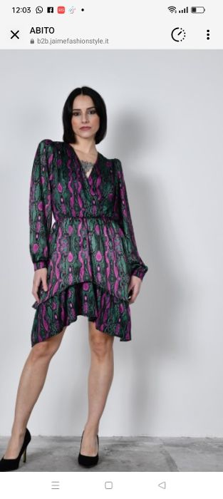 Abito corto stampato art.2119hH HELLEN BATTERR