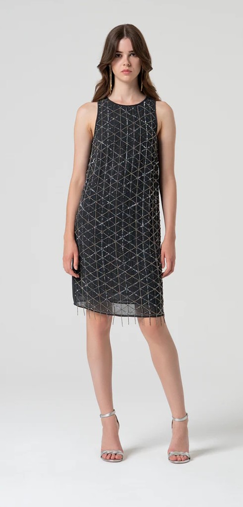 Vestito corto con strass art.SD1006W412  FRACOMINA