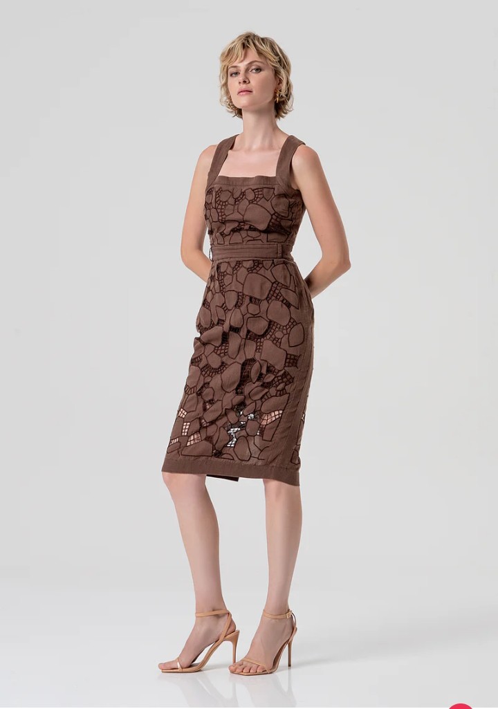 Abito corto in macrame’ art. FSSD1012 FRACOMINA